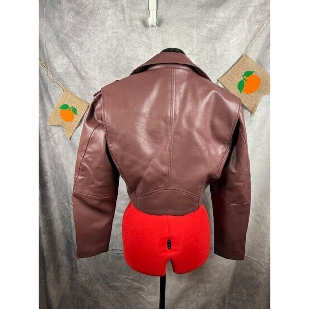 BlankNYC Faux Leather Crop Moto Jacket In Head Over Heels Size XS NWOT $98 MSRP - Picture 8 of 9